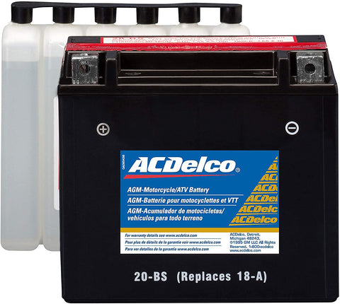 ACDelco ATX20BS Specialty AGM Powersports JIS 20-BS Battery