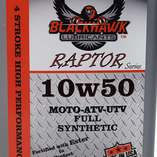 Blackhawk Lubricants Raptor 4T 10W50 4 Stroke Ester 100% Full Synthetic High Performance Engine Oil 10W-50 1 Quart (2)