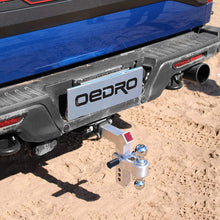 oEdRo Adjustable Trailer Hitch Ball Mount/Forged Aluminum Shank, 2.5" Receiver/8" Drop 2" & 2-5/16" Combo Tow Balls w/Double Pin Key Locks, 18500 lbs, Polished Silver