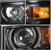 For Chevy Silverado 1500 Black Housing Amber Corner Projector Headlight + Amber Lens LED Fog Light + Switch