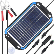 SUNER POWER 12V Solar Car Battery Charger & Maintainer - Portable 6W Solar Panel Trickle Charging Kit for Automotive, Motorcycle, Boat, Marine, RV, Trailer, Powersports, Snowmobile, etc.