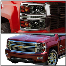 DNA Motoring HL-HPL-LED-CSIL14-SM-AM Headlight Assembly (Driver and Passenger Side)