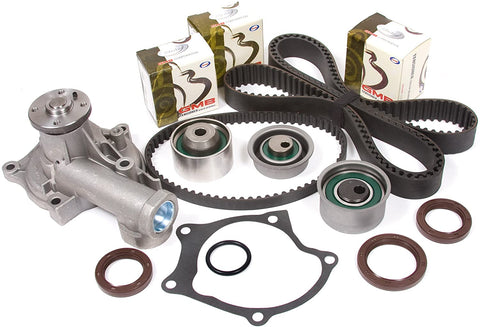 Evergreen TBK167WPT Compatible With 89-94 Mitsubishi Eagle Hyundai 1.8 2.0 4G63 4G63T G4CN G4CP Timing Belt Kit Water Pump