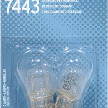 SYLVANIA 7443 Basic Miniature Bulb, (Contains 2 Bulbs)