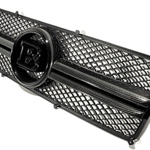 Mercedes-Benz W463 G-Class G-Wagon G63 G55 G500 front grille insert guard complete trim with emblem badge sticker logo carbon fiber compatible with Brabus style