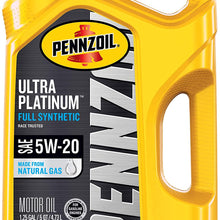 Pennzoil Ultra Platinum Full Synthetic 5W-20 Motor Oil (5 Quart, Single Pack)