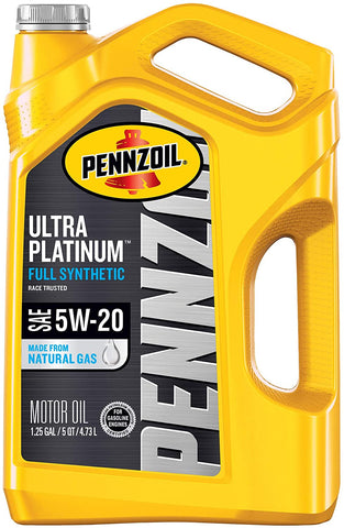 Pennzoil Ultra Platinum Full Synthetic 5W-20 Motor Oil (5 Quart, Single Pack)