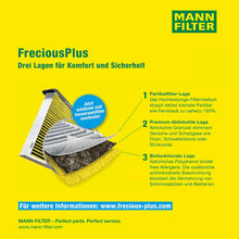 Mann Filter FP 6724 FreciousPlus Cabin Air Filter