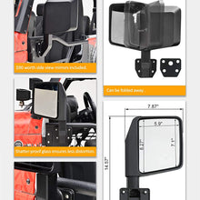 EAG Military Star Tubular 4 Door with Side View Mirror Fit for 07-18 Jeep Wrangler JK 4 Door Only