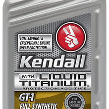 Kendall 1057222 GT-1 Full Synthetic 0W-20 Motor Oil with Liquid Titanium - 1 Quart