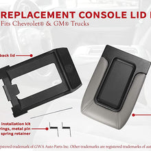 Center Console Lid Replacement Kit Gray - Replaces 924-811, 19127364, 19127365, 19127366, 924-812 - Fits Chevy Silverado, Avalanche, Tahoe, Suburban, GMC Sierra, Yukon - Interior Armrest Hinge Latch