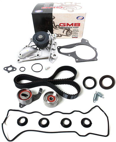 NEW TCK199WPVC-1 (163 TEETH) Timing Belt Kit (w/Tensiner Springs & Oil Seals), Water Pump Set, Valve Cover Gasket with Spark Plug Tube Seals for 87-01 Toyota 2.0L & 2.2L DOHC