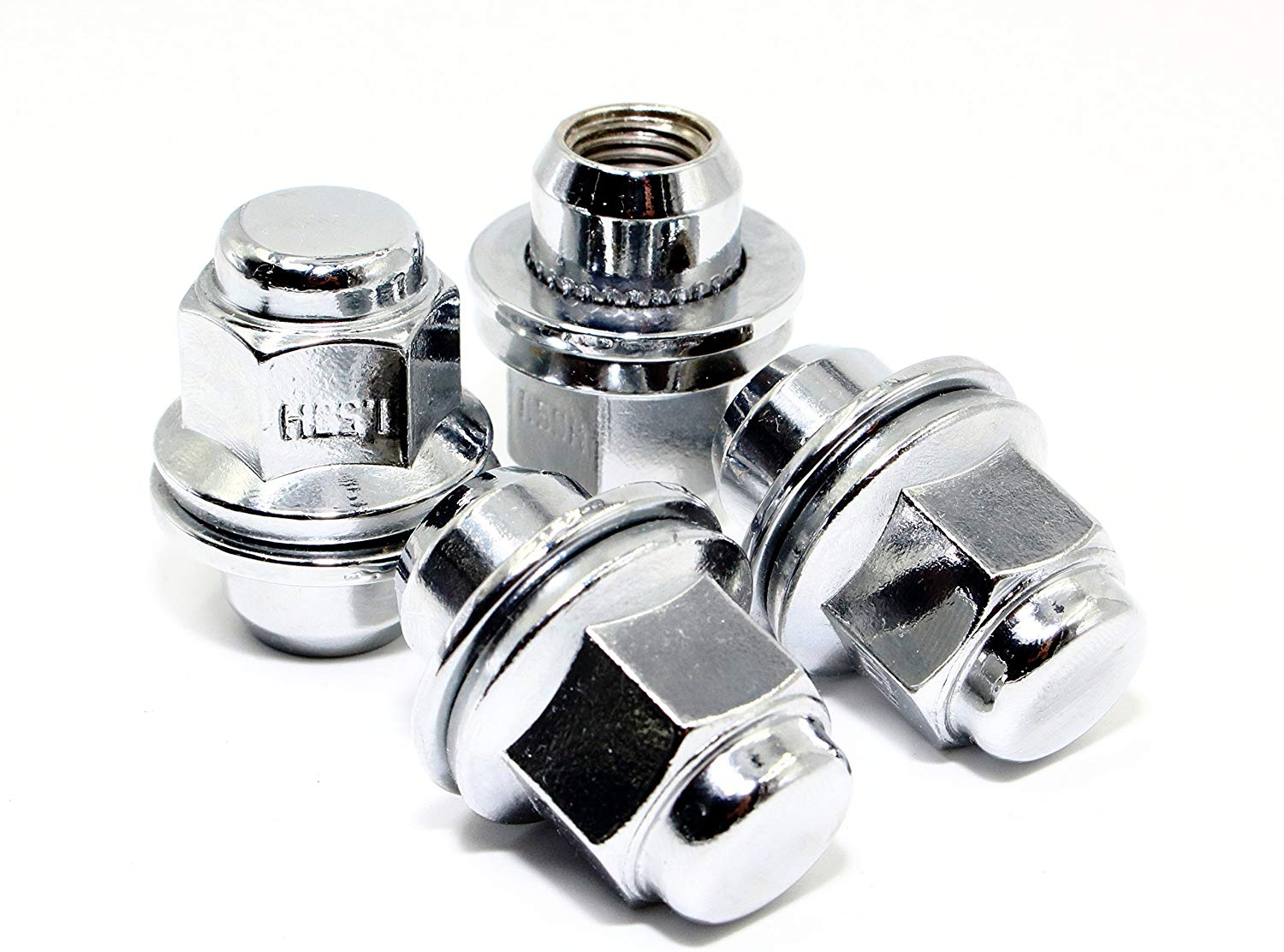 Set of 20 12x1.5 Veritek 13/16 Hex 1.47 Inch Mag OEM Factory Washer Style Chrome Lug Nuts for Lexus Toyota Scion