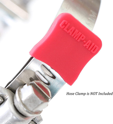 CLAMP-AID Brand Red Hose Clamp End Guards Covers Tail Protectors for 1/2