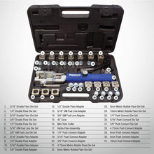 MASTERCOOL 72475-PRC Universal Hydraulic Flaring Tool Set with Tube Cutter, Blue and Silver