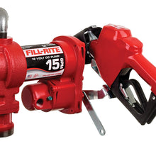 Fill-Rite FR1210HA 12V 15 GPM Fuel Transfer Pump (Unleaded Auto Nozzle, Discharge Hose, Suction Pipe)