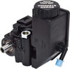 A-Team Performance Power Steering Pump Saginaw TC Series Aluminum Type II with Integral Reservoir Compatible with GM (Black)