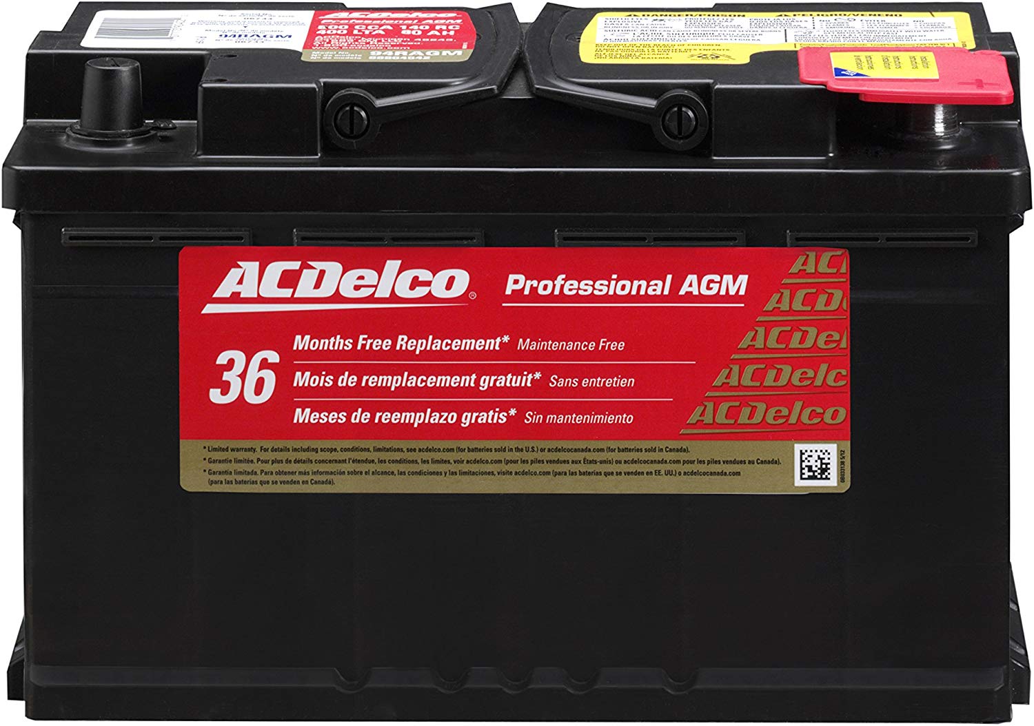 ACDelco 94RAGM Professional AGM Automotive BCI Group 94R Battery