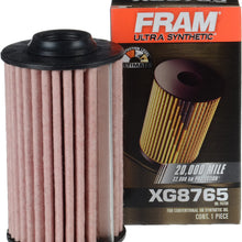 FRAM Ultra Synthetic Automotive Replacement Oil Filter, Designed for Synthetic Oil Changes Lasting up to 20k Miles, XG8765 (Pack of 1)