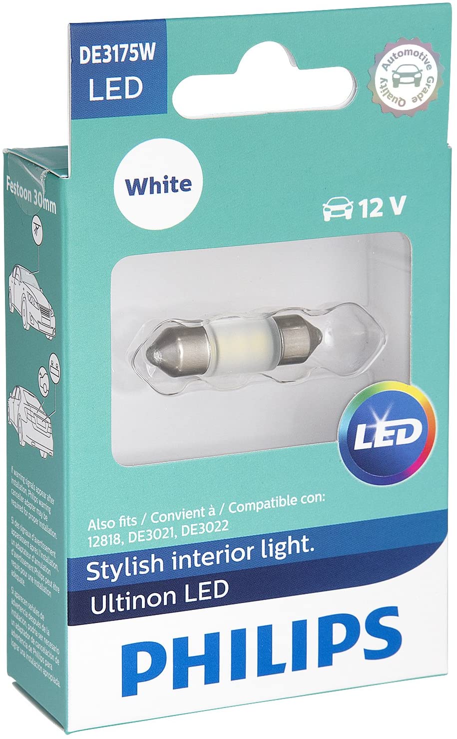 Philips DE3175WLED Ultinon LED Bulb (White), 1 Pack