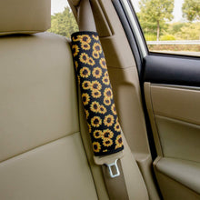 Evankin Sunflower Seat Belt Shoulder Pads Cute and Handmade,Fashionable Boho Sunflower Car Accessories for Women,Top Girl Car Accessories,Protect You Neck and Shoulder from The Seat Belt Rubbing(SBC)