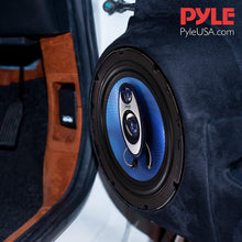 6.5" Three-Way Sound Speaker System - 180 W RMS/360W Power Handling w/ 4 Ohm Impedance and 3/4'' Piezo Tweeter for Car Component Stereo, Round Shaped Pro Full Range Triaxial Loud Audio - Pyle PL63BL