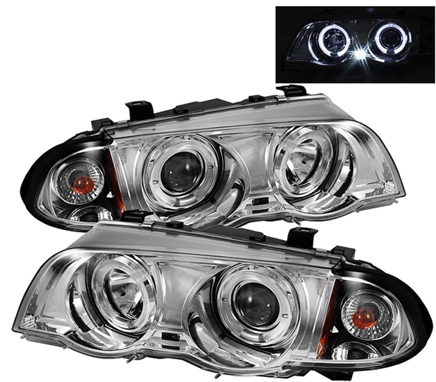 Spyder Auto 5008954 LED Halo Projector Headlights Chrome/Clear