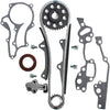 NEW Timing Chain Kit (2 Heavy Duty Metal Guide Rails) with Timing Cover, Water Pump, Graphite Head Gasket compatible with 85-95 Toyota 2.4L 4Runner Pickup Celica SOHC 22RE 22REC