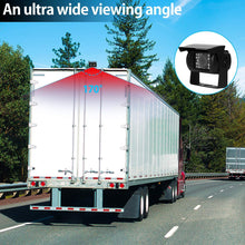 Dual Backup Camera with Monitor Kit System(12-24V) 7" HD Monitor Reversing +2 Rear View 170° Wide Angel Night Vision Waterproof,18 Infrared Lights Camera Fit for Trucks/RV/Van/Campers/Vehicles.