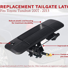Replacement Tailgate Handle Latch with Keyhole - Replaces 69090-0C040, 690900C040, 81213 - Fits Toyota Tundra 2007, 2008, 2009, 2010, 2011, 2012, 2013 - Liftgate Latch Handle Trim with Clips - 07-13