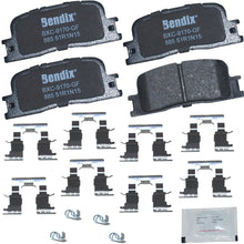 Bendix CFC885 Premium Copper Free Ceramic Brake Pad (with Installation Hardware Rear)