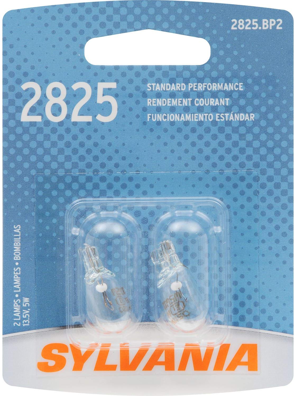 SYLVANIA 2825 Basic Miniature Bulb, (Contains 2 Bulbs)