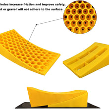 Heavy Duty RV Leveling Blocks Wheel Chocks Leveler, Rubber Non Slip Base Without Rope for Travel Trailers, Car, Camper, Truck 2 Pack Yellow