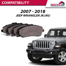 Beefed Up Brakes Heavy Duty Front Ceramic Brake Pad Kit w/Hardware and grease Compatible with 2007-2018 Jeep Wrangler JK/JKU