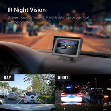 Vehicle Backup Camera, Car Rear View Camera Waterproof High Definition Color Wide Viewing Angle License Plate Car Camera with 7 Infrared Night Vision