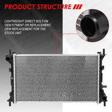 Replacement for Ford Focus AT&MT 1-5/16 inches Inlet OE Style Aluminum Direct Replacement Racing Radiator