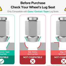 20pcs Silver Chrome Bulge Lug Nuts (Metric 12x1.25 Threads, 1.4 inch length) Conical Cone Taper Acorn Seat Closed End - Compatible with Nissan Infiniti Subaru and More - Installs with 19mm Hex Socket