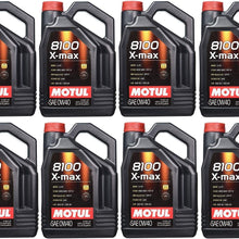 Motul 104533 Set of 8 8100 X-Max 0W-40 Motor Oil 5-Liter Bottles