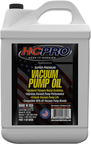 HCPRO Premium Synthetic Vacuum Pump Oil - 1 Gallon / 4 liters / 132 Oz (Pack of 4)