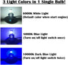 CK Formula (3 Colors in 1 Bulb) H7 6000K Ultra White 8000K 10000K Blue Xenon COB LED (High Beam Headlight) 7600 LM 72 W