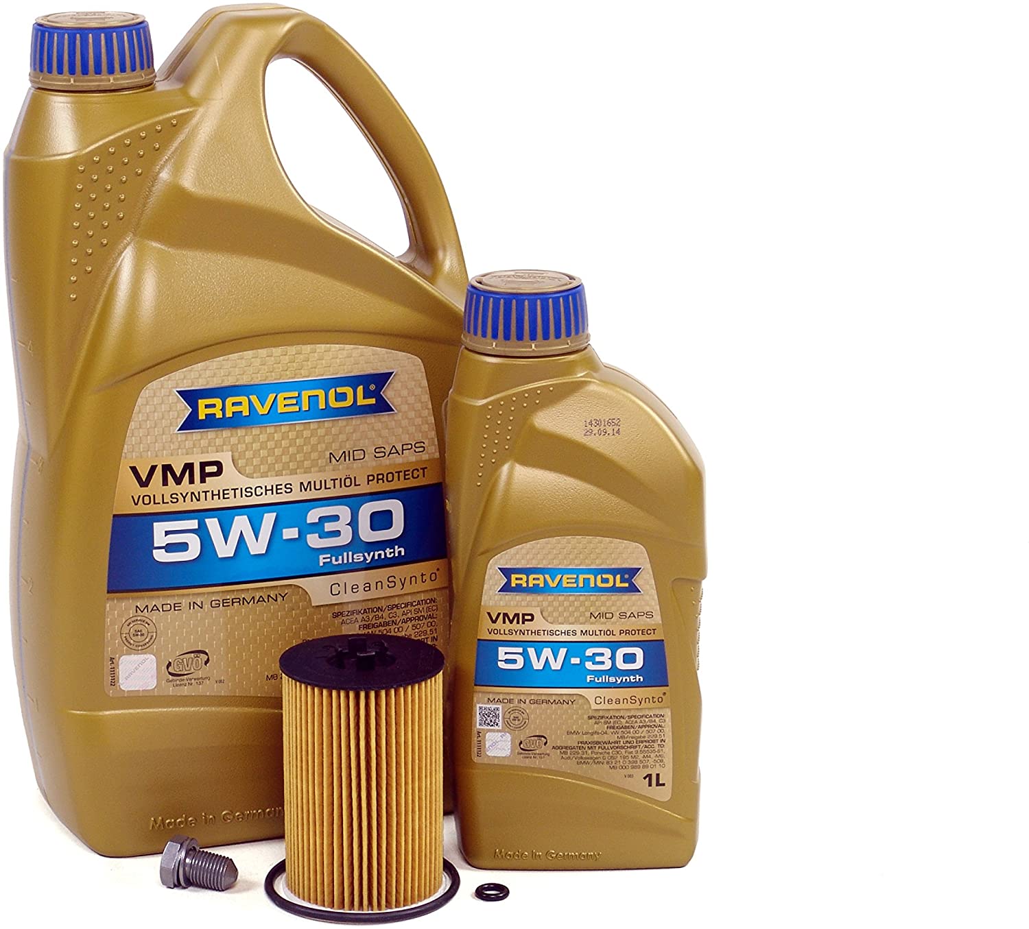 Blau J1A5133-A Motor Oil Change Kit - Compatible with 2015-16 Audi A3 w/ 4 Cylinder 2.0L TDI Diesel Engine