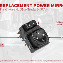 Power Mirror Switch - Replaces 901124, 15045085, 19259975 - Fits 2000-2002 Chevy Silverado 1500, 2500, 3500, Suburban 1500, 2500, Tahoe, GMC Sierra 1500, 2500, Yukon, XL 1500, XL 2500 - Side Mirrors