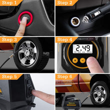 AstroAI Air Compressor Tire Inflator, Portable Air Pump for Car Tires 12V DC Auto Tire Pump with Digital Pressure Gauge, 100PSI with Emergency LED Light for Car, Bicycle (Renewed)