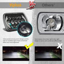 2Pcs 5x7 Led Headlights 7x6 Led Sealed Beam Headlights with Angel Eyes DRL High Low Beam C4 Corvette H6054 6054 Led Headlight Compatible with Jeep Wrangler YJ Cherokee XJ H5054 H6054LL 6052 6053