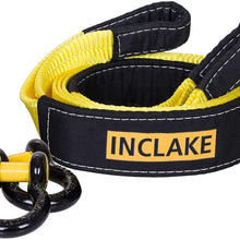 INCLAKE Tow Strap Recovery Kit-3'' x 10ft (30,000 lbs. Break Strength) +3/4" D Ring Shackles （62,831 LBS Break Strength）(2pcs.)-Heavy Duty Recovery Kit -Off Road Towing Accessory for Jeeps & Trucks