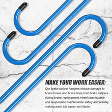 Bac-kitchen 4 Pcs Brake Caliper Hangers Brake Caliper Hooks with Rubber Tips Automotive Tool for Braking, Bearing, Axle and Suspension Work (4 Pcs)