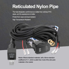 Auto Power Plus Light Bar Wiring Harness w/ 5 Pin Rocker Switch 300W 12V 30A Fuse Relay Universal Nylon 2 Lead Wiring Harness Kit for Work Light Off Road Driving Fog Lights for Boat Trucks ATV UTV