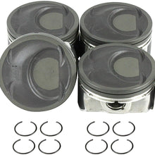 DNJ P181A.20 Oversize Piston Set for 2010-2015 / Hyundai, Kia/Forte, Forte5, Optima, Santa Fe, Sonata, Sorento, Sportage, Tucson / 2.4L / DOHC / 16V / VIN 1, VIN 2, VIN 3, VIN 6, VIN 7, VIN B
