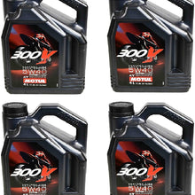 Motul 104115 Set of 4 300V Road Racing 5W-40 Motor Oil 1-Gallon Bottles