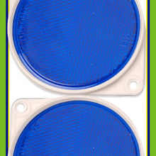 HY-KO Products CDRF-3B BRACKETED Nail-ON Reflector 2 PK, 3.25 in, Blue